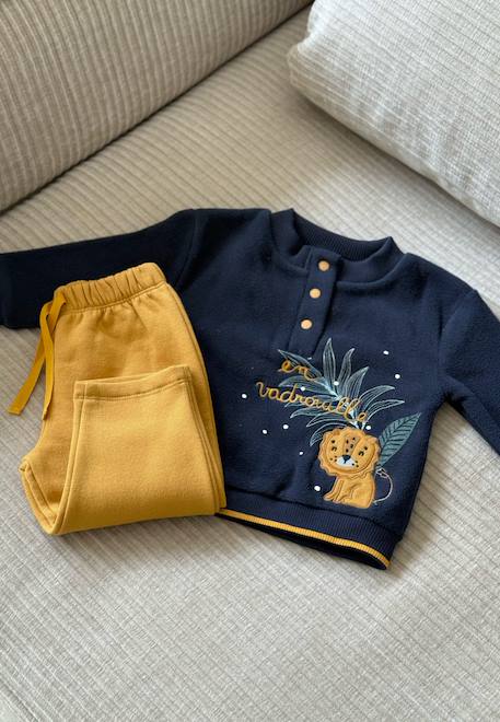 Garçon-Ensemble enfant sweat en polaire et pantalon en molleton charly
