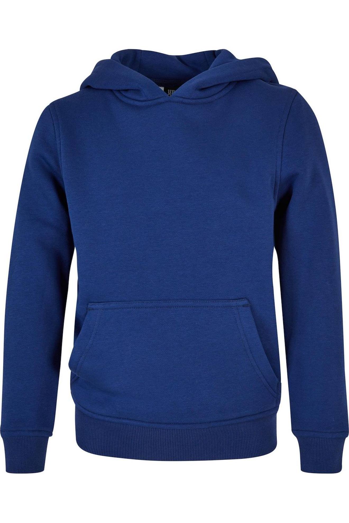 Sweat À Capuche Coton Basic Bleu