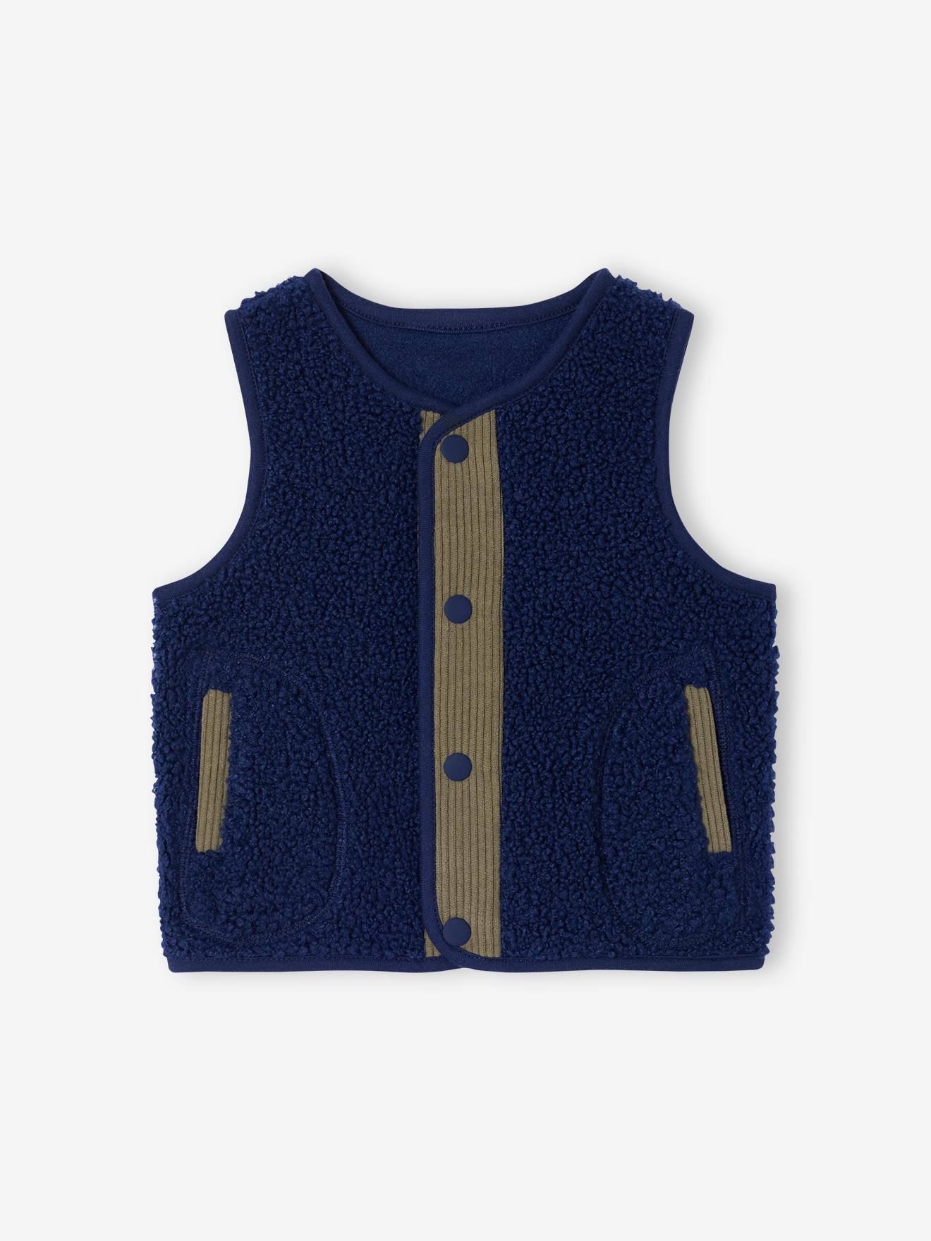 Gilet sans manche pressionn devant marine 15 €