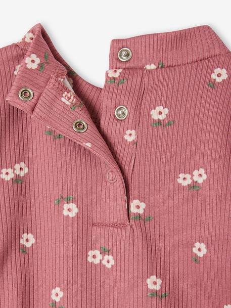 T-shirt bébé imprimé manches longues beige chiné+vieux rose 5 - vertbaudet enfant 