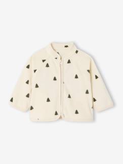 Pull Rayé Naissance En Tricot Avec Poche Fantaisie - Beige Chiné, Bébé