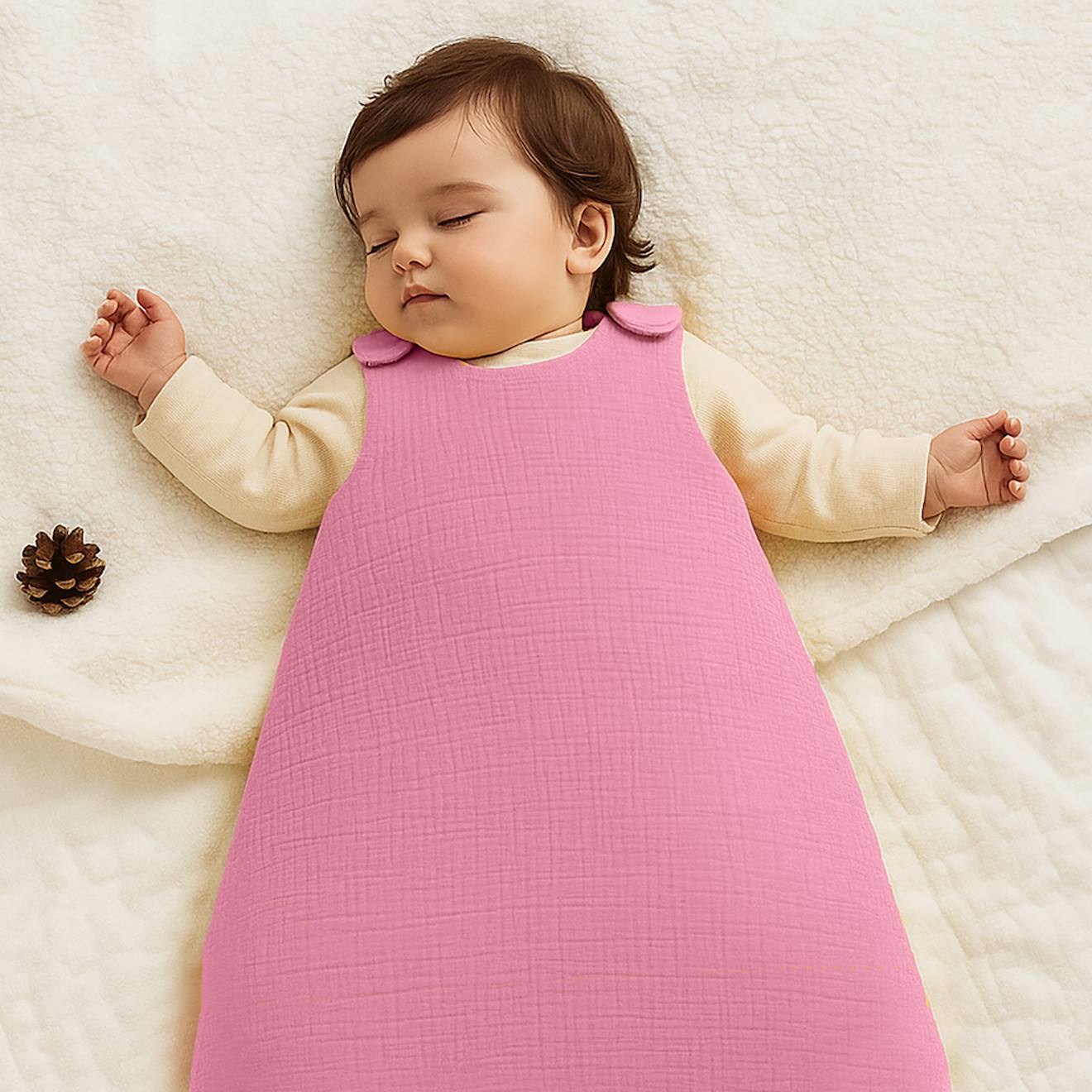 Gigoteuse Hiver En Coton Bio Rose (Papate) - Image 1