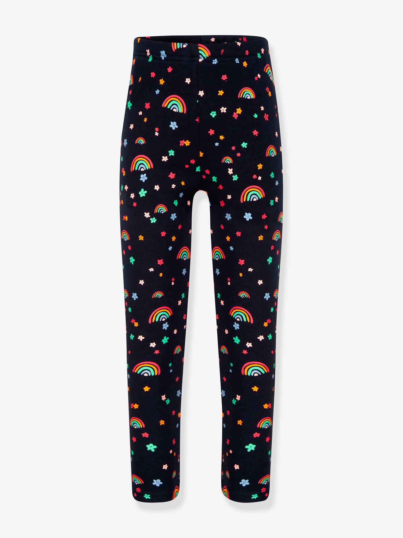 Leggings thermiques Happy Girls filles arc-en-ciel marine