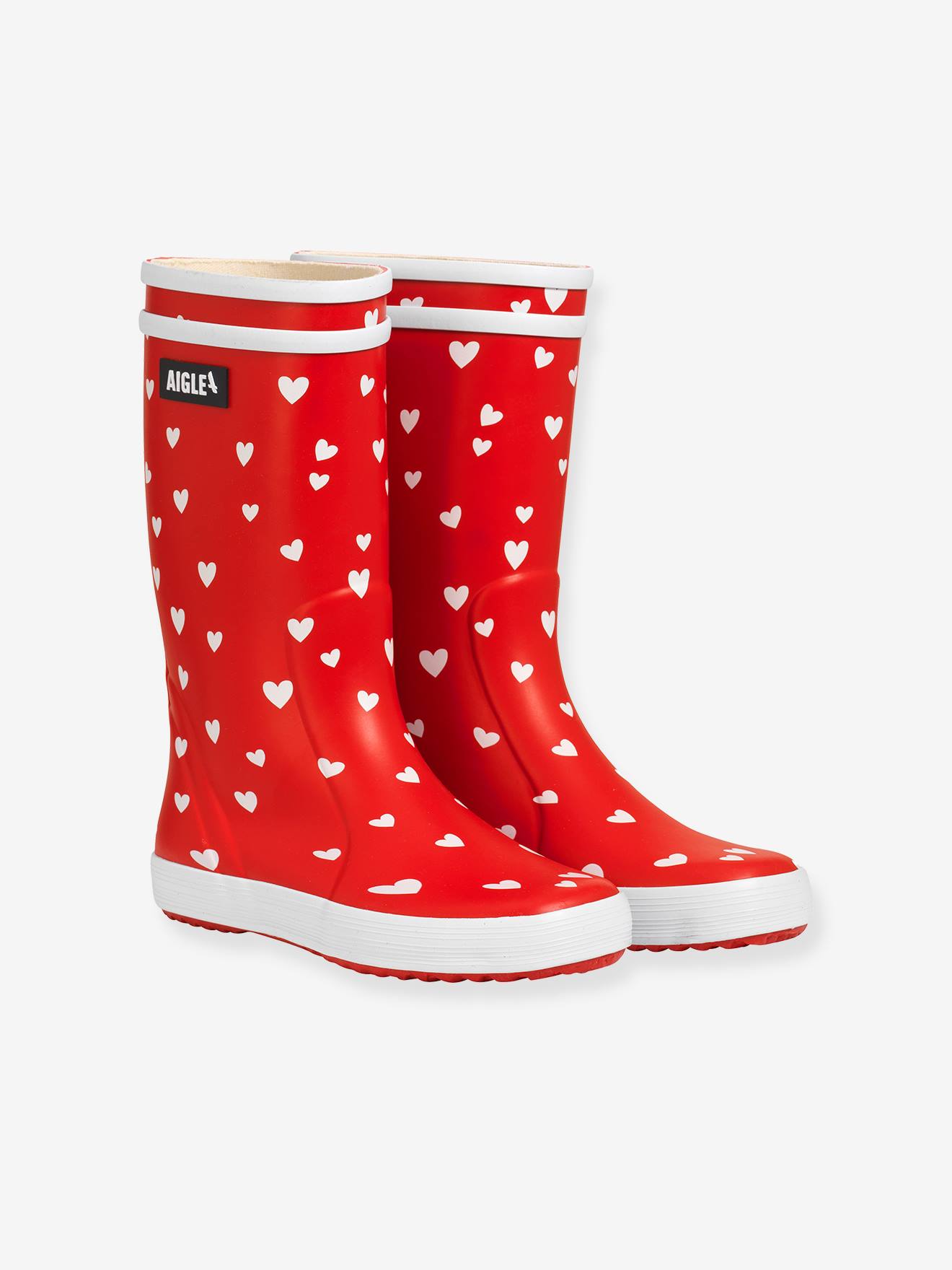 Botttes de pluie imprimée rouge