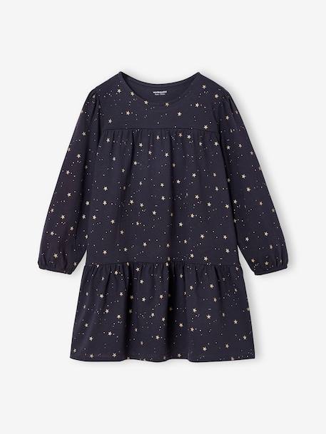 Fille-Robe-Robe fille imprimée étoiles brillantes