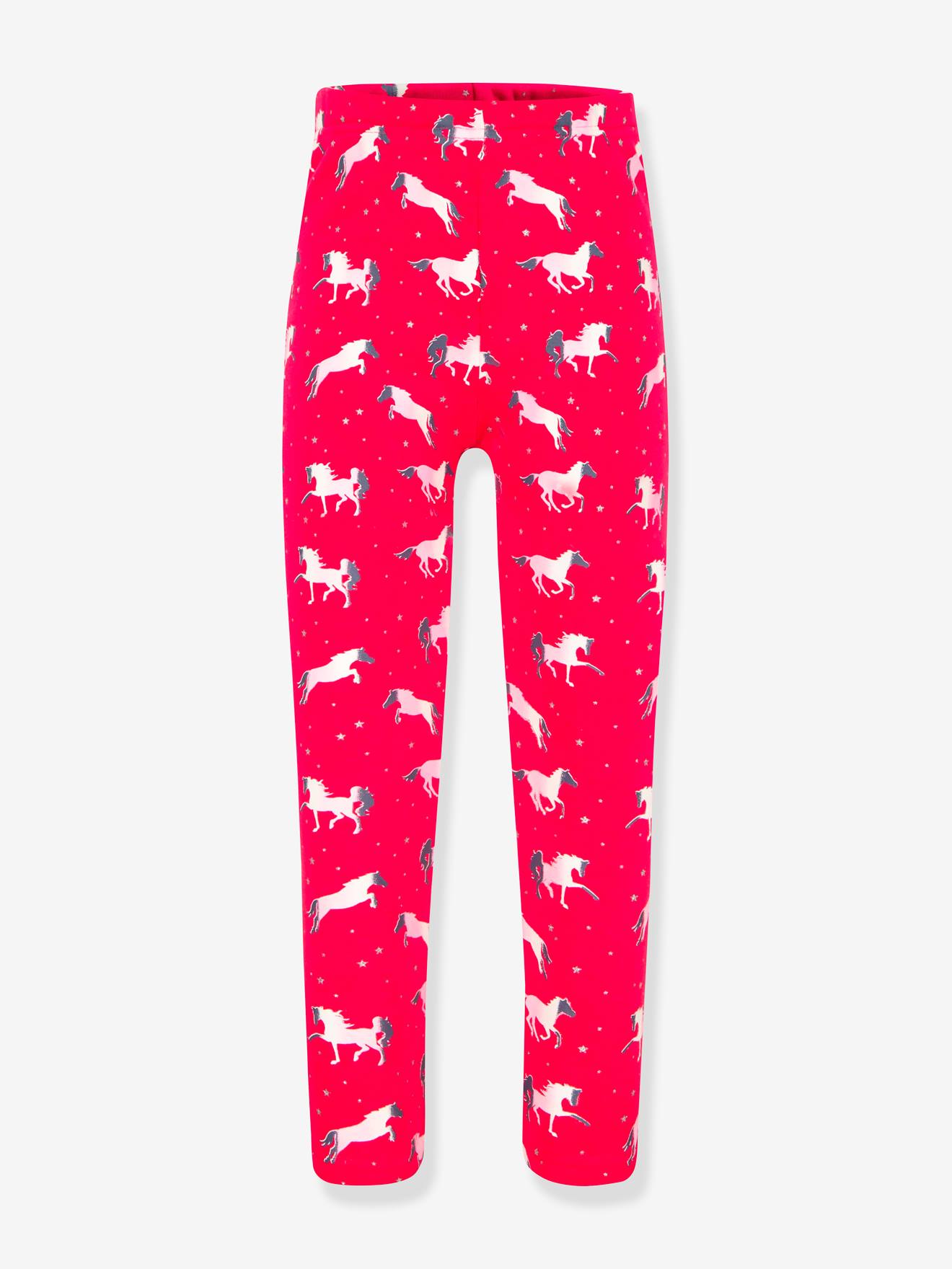 Leggings thermiques Happy Girls filles Chevaux rose bonbon