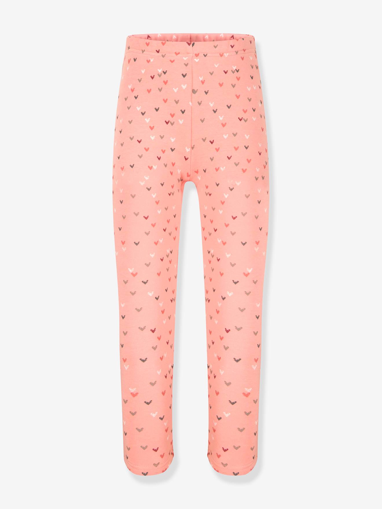 Leggings thermiques Happy Girls filles Coeurs rose poudré