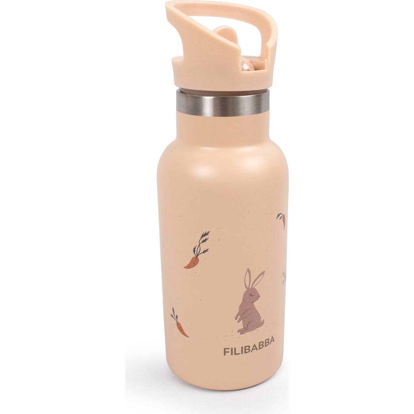 Gourde En Acier Inoxydable Lapin Beige