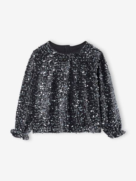 Blouse fille noël à sequins  - vertbaudet enfant