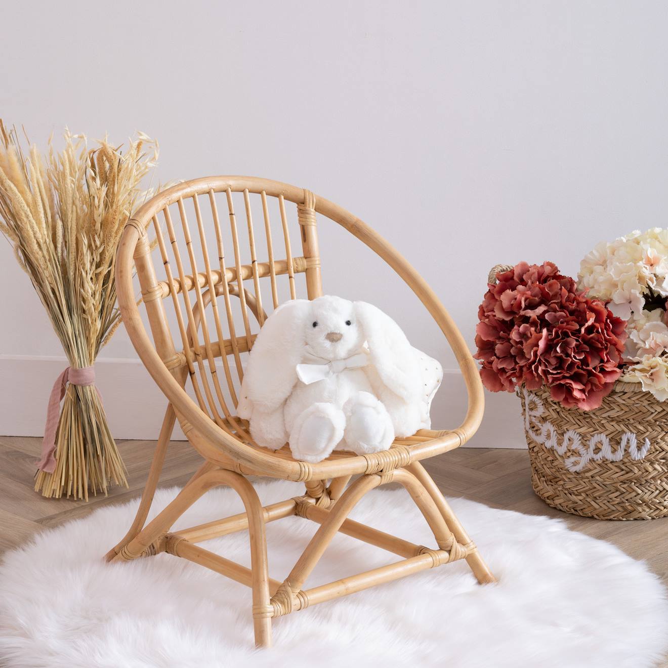 Fauteuil Enfant En Rotin - Colette Beige