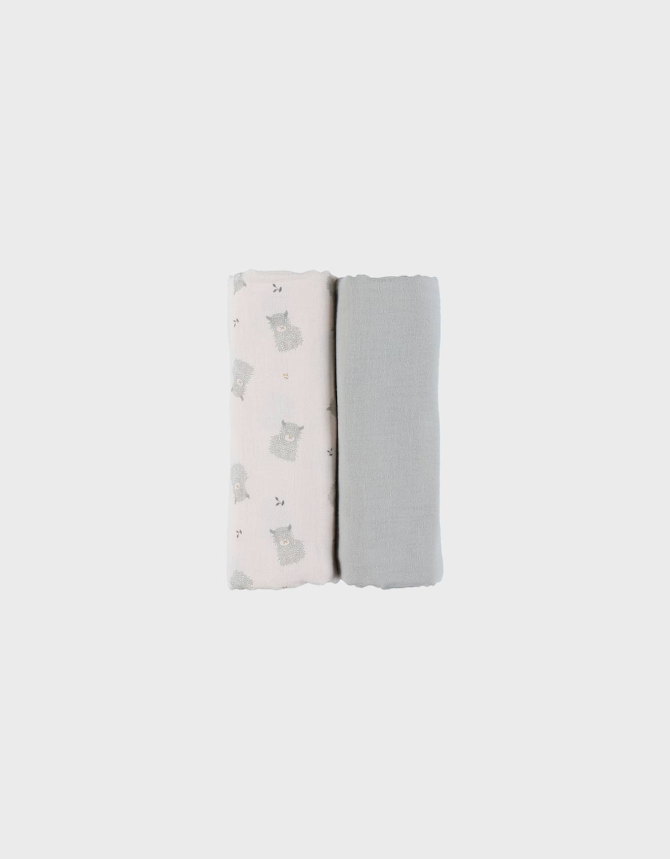 Lot De 2 Langes En Gaze De Coton Bio 100x100cm Vert