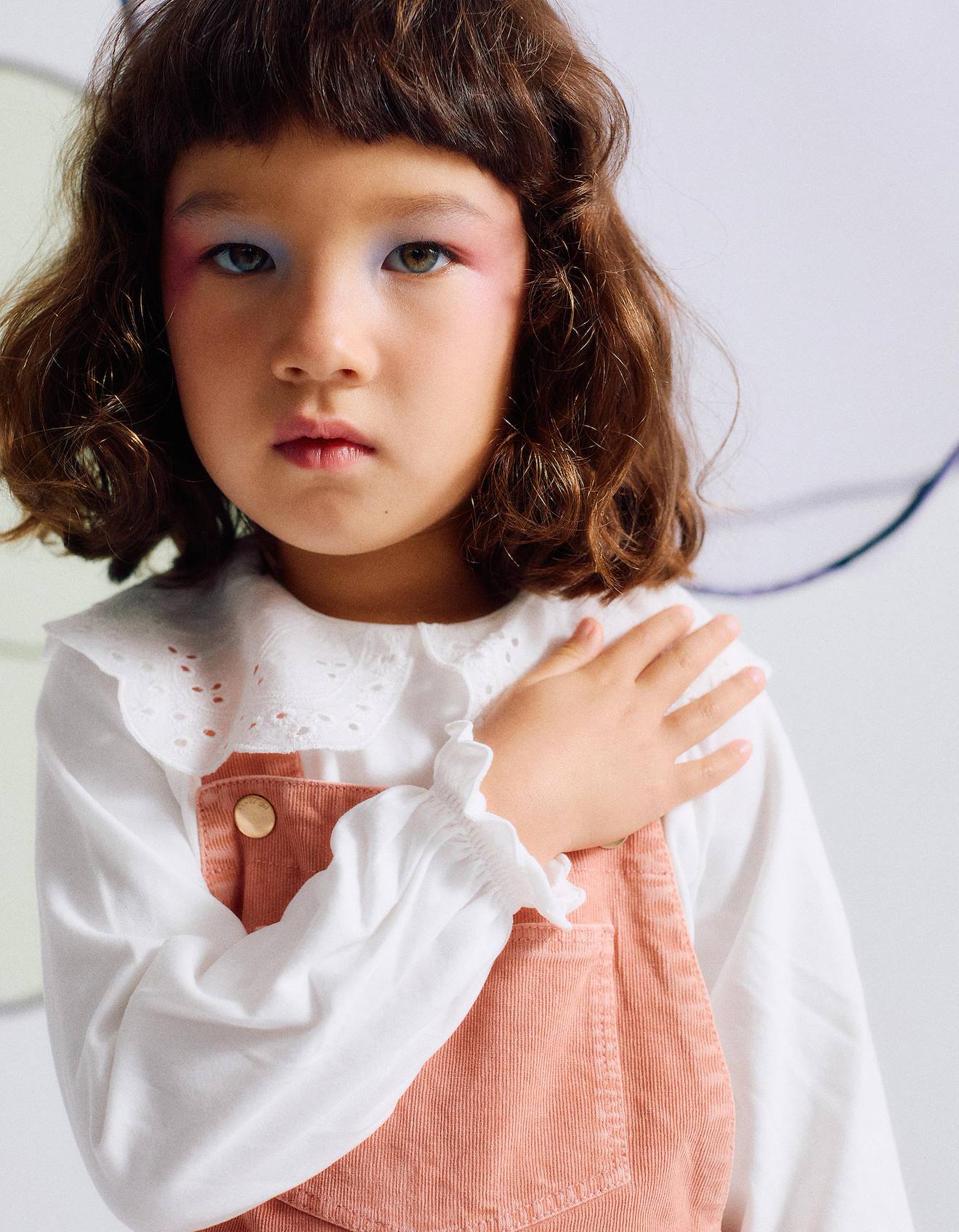 T-shirt Avec Col À Volants En Broderie Anglaise Blanc