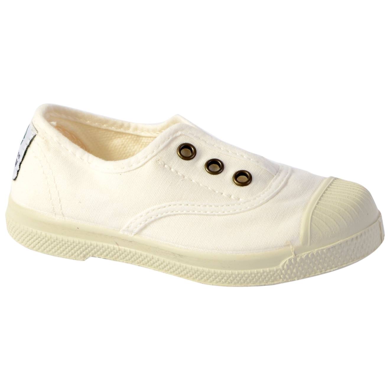 Tennis Velours À Lacets Blanc