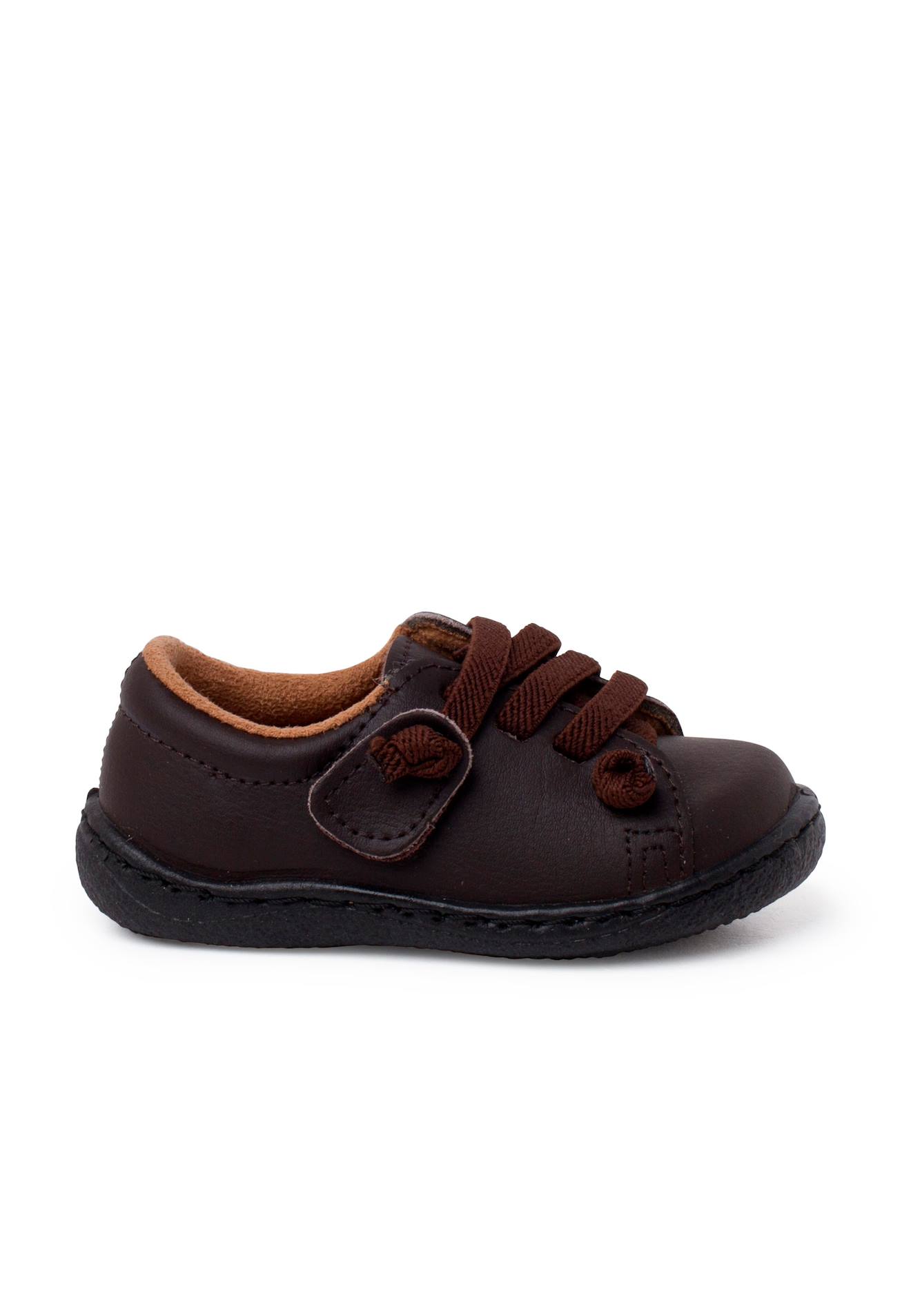 Baskets Cuir Lavable Lacets lastiques Marron 49 €