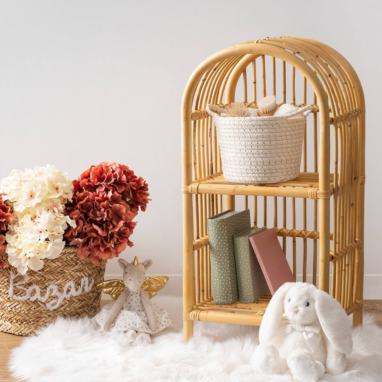 Bibliothèque Enfant En Rotin - Colette Beige