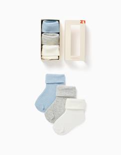 -Pack 3 paires de chaussettes côtelées