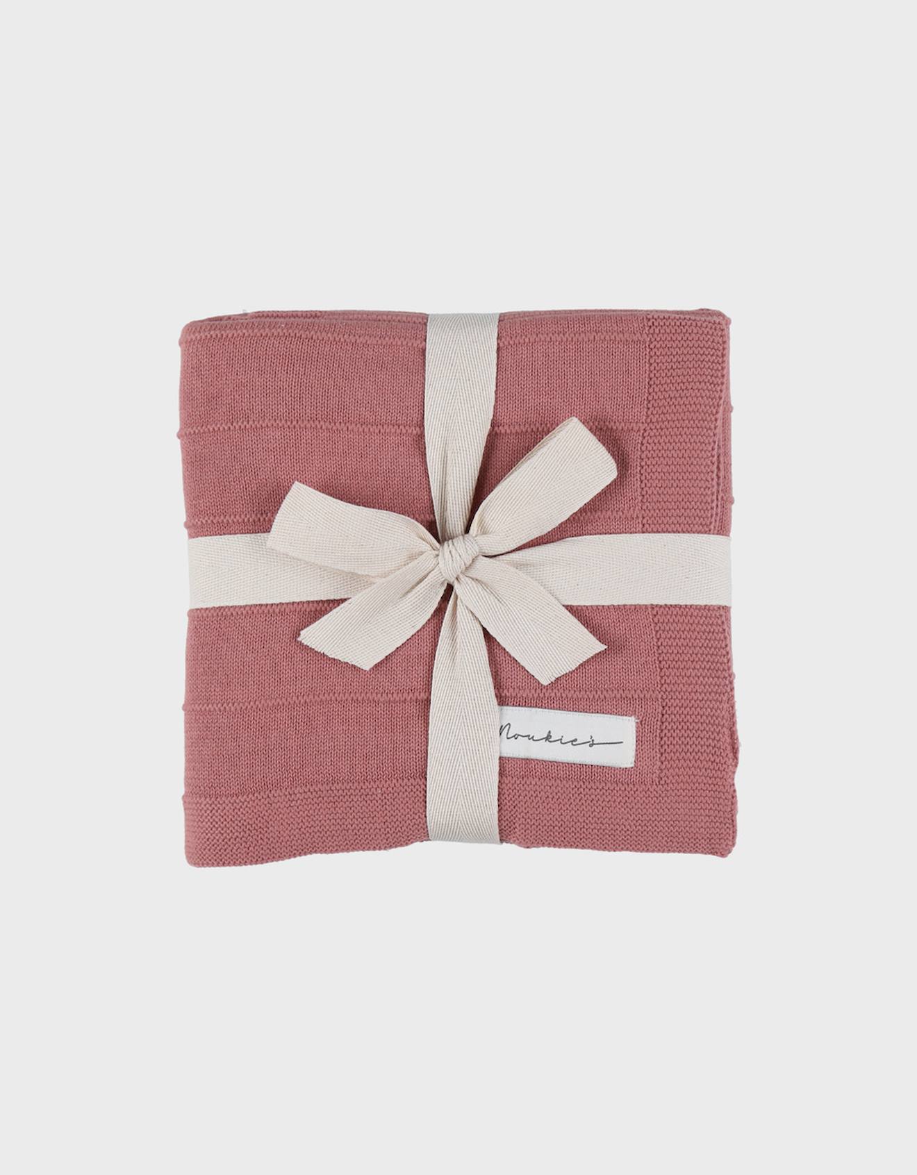 Couverture En Tricot Bio 75x100cm Rouge