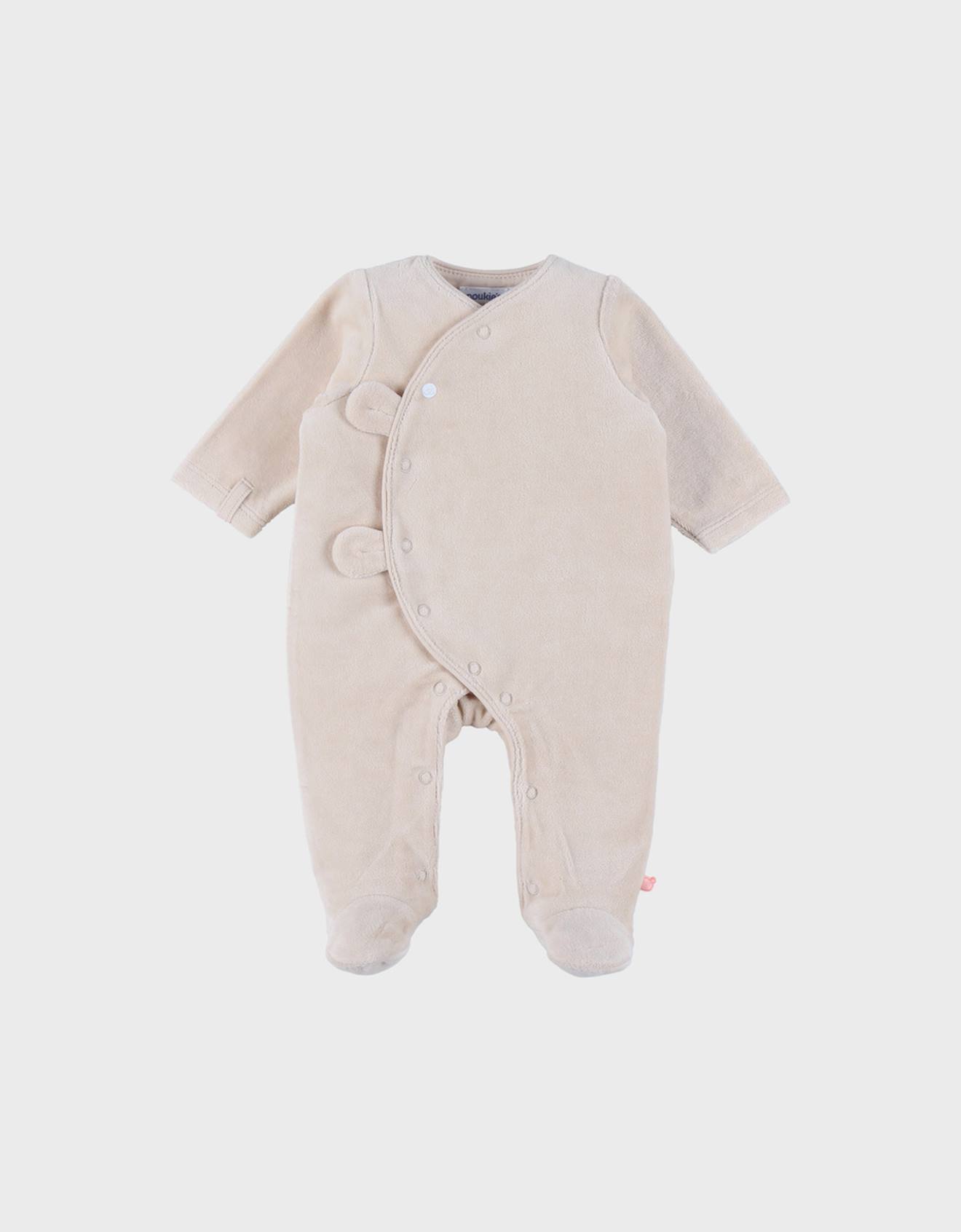 Pyjama dors-bien en velours beige