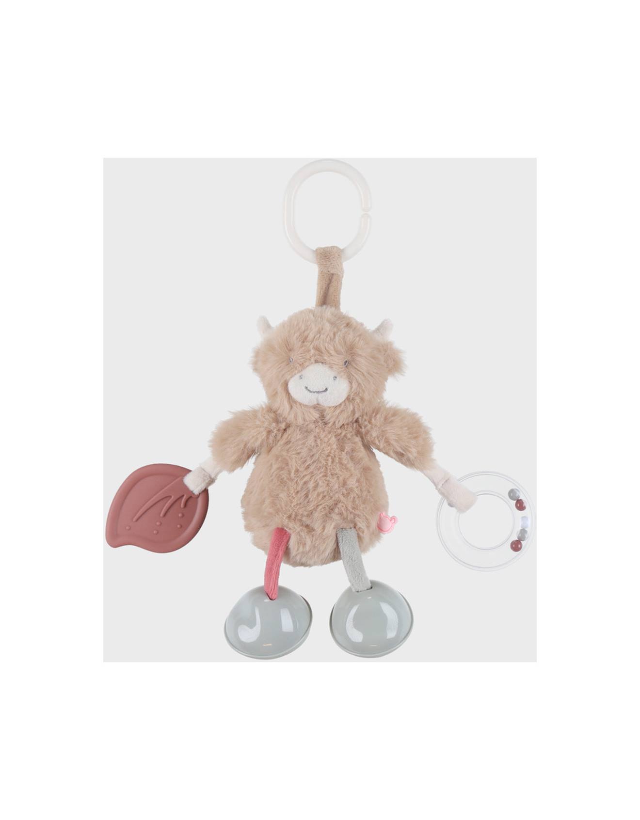 Peluche d'activité de voyage fluffy cow beige
