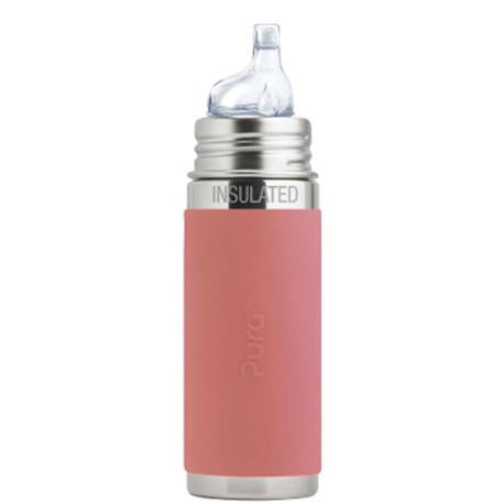 Pura - Biberon À Bec Isotherme En Inox 260 Ml Rose