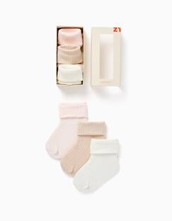 Pack 3 paires de chaussettes côtelées  - vertbaudet enfant