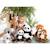 Peluche - peluche panda green forest - 20 cm Noir 3 - vertbaudet enfant 