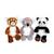 Peluche - peluche panda green forest - 20 cm Noir 4 - vertbaudet enfant 