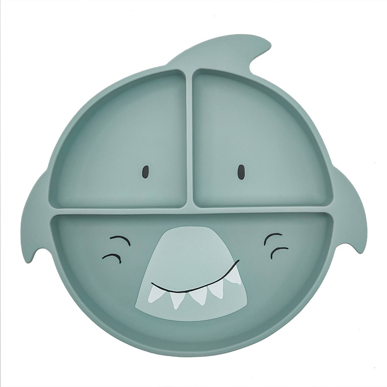 Assiette À Compartiments En Silicone Gris