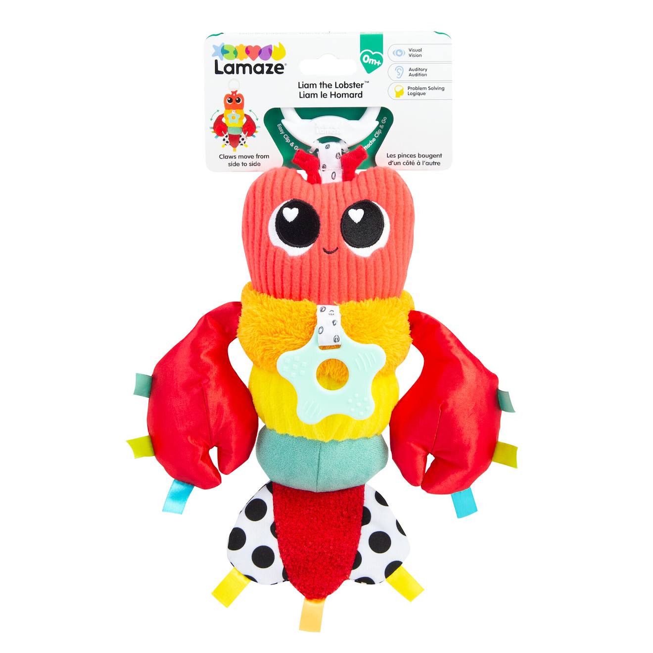 Peluche Liam Le Homard, Idéal Poussette Rouge