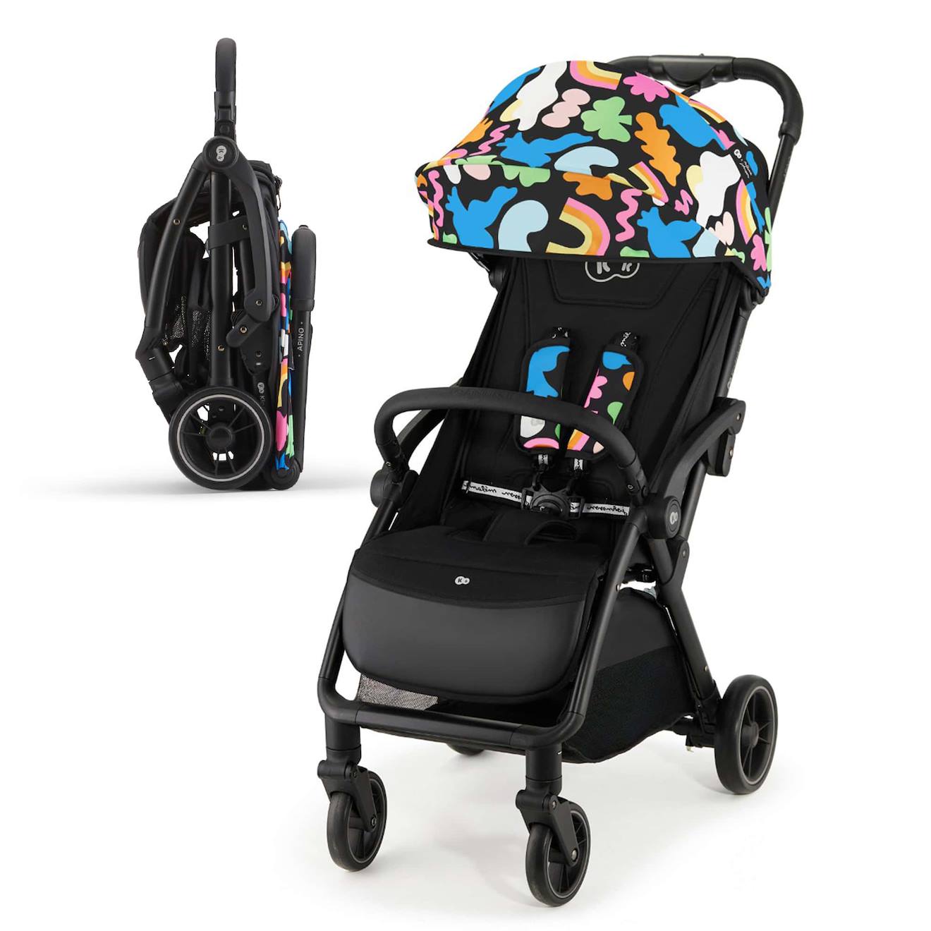 Poussette+Legere+Voyage,+Pliage+Automatique,+Jusqu%27à+24+Kg+-+Apino+Multicolore