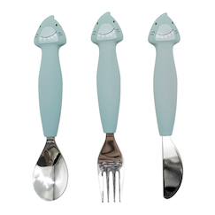 Puériculture-Repas-Vaisselle, coffret repas-Couverts 3 pièces en silicone
