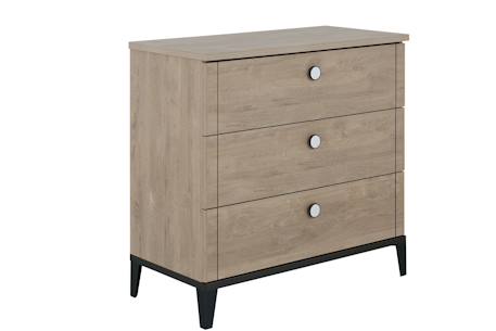 Galipette - Commode 3 Tiroirs Marcel Chêne Blond-noir