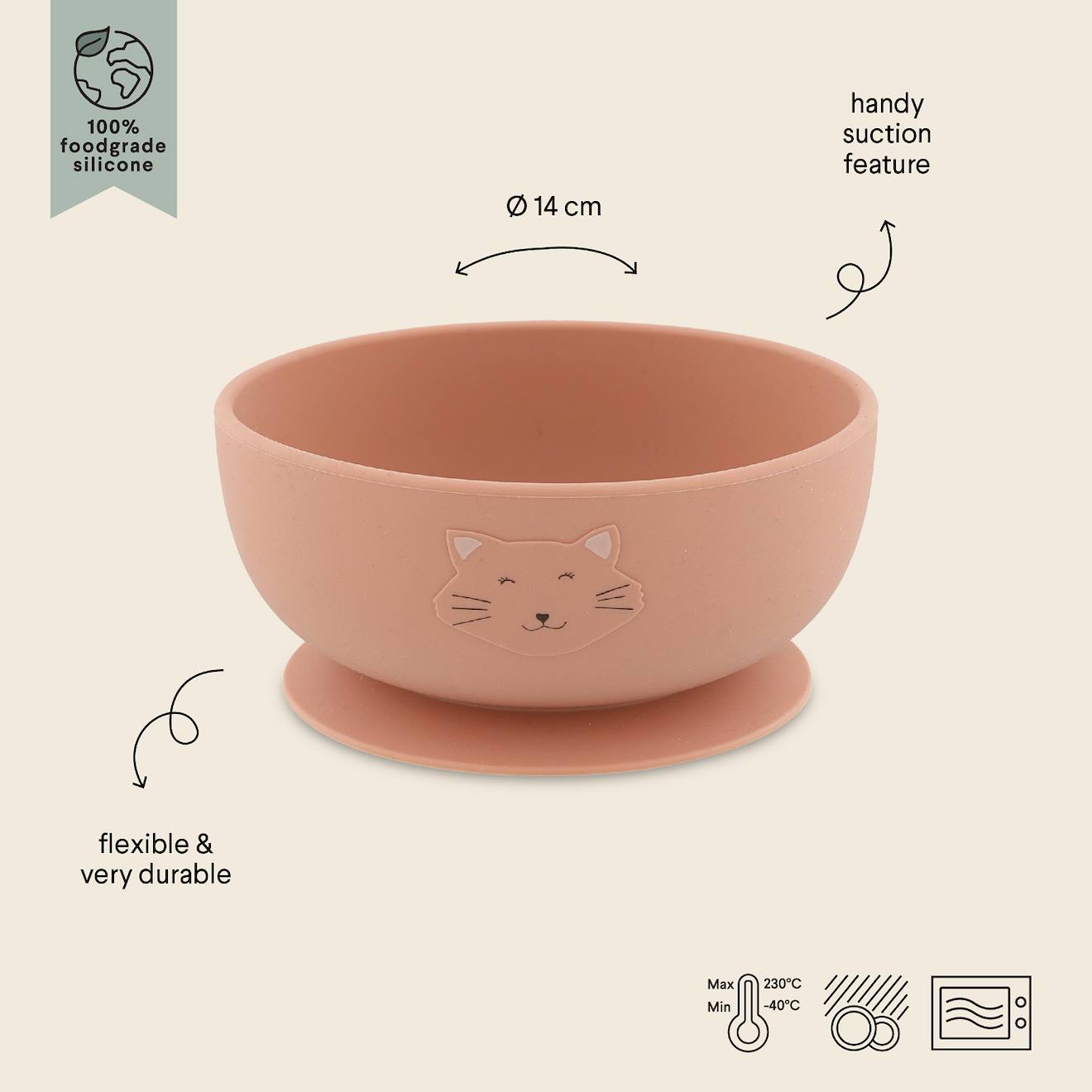 Bol En Silicone Avec Ventouse Rose (Trixie) - Image 1