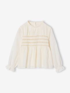 Blouse fille noël smocks brodés  - vertbaudet enfant