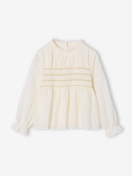 Blouse fille noël smocks brodés  - vertbaudet enfant