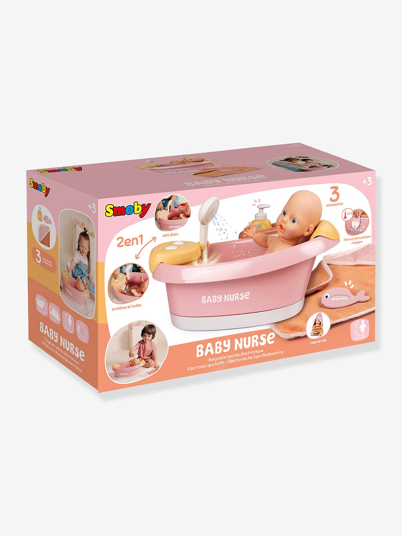 Baignoire balnéo rose