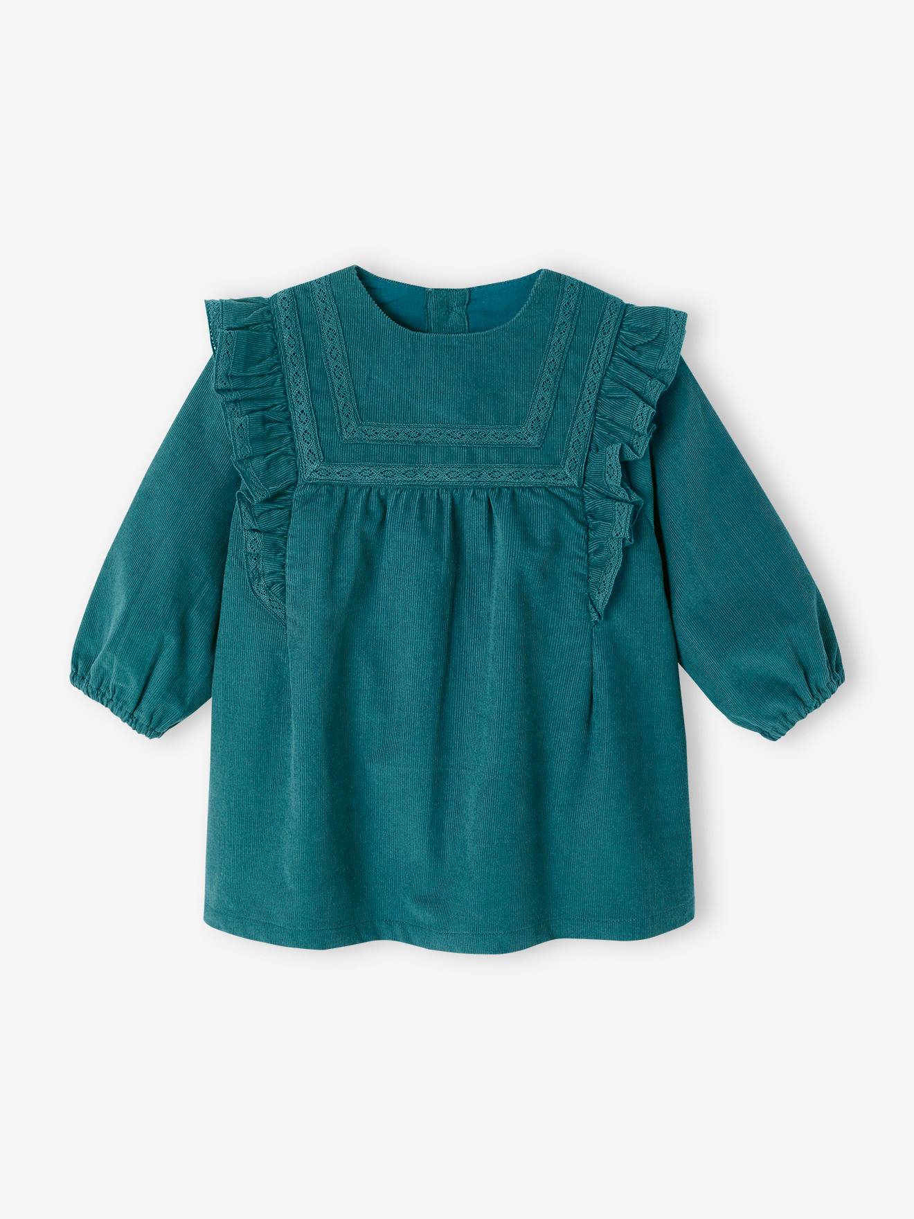Robe bb en velours ctel bleu canard 17 €