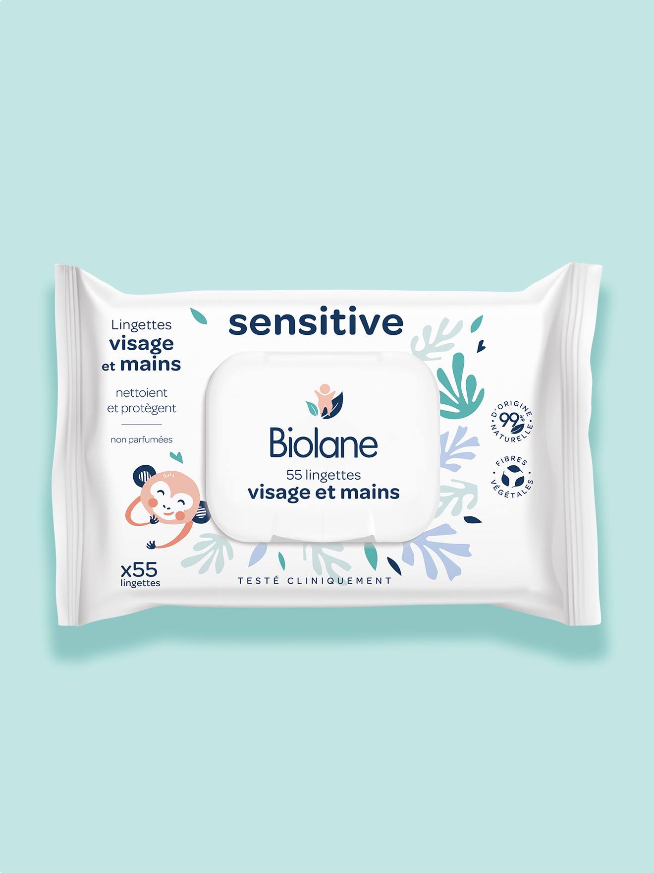Lingettes Visage Et Mains Sensitive X55