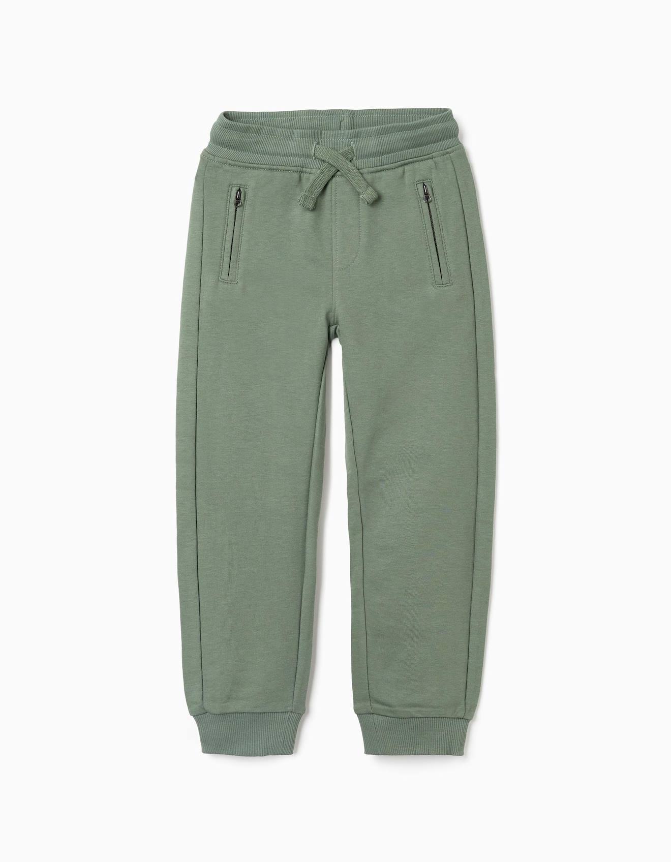 Pantalon Jogpant Avec Poches Scellées Vert Foncé