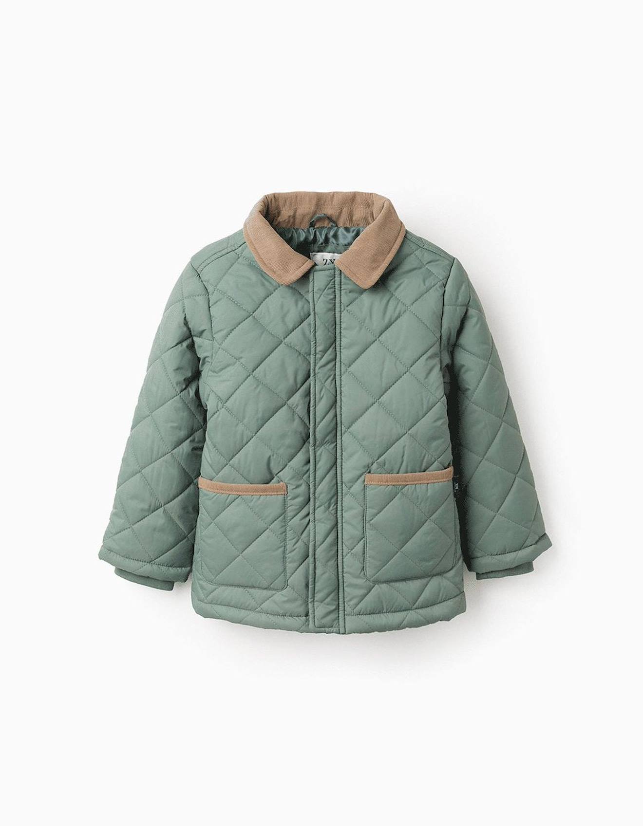 Doudoune Avec Capuche Amovible Vert Foncé