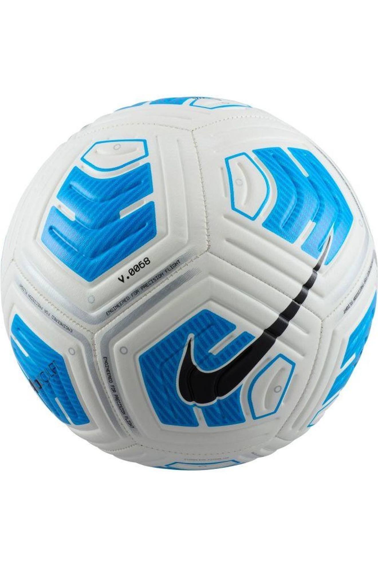Ballon De Foot Style Logo (taille 5) Strike Blanc / Bleu