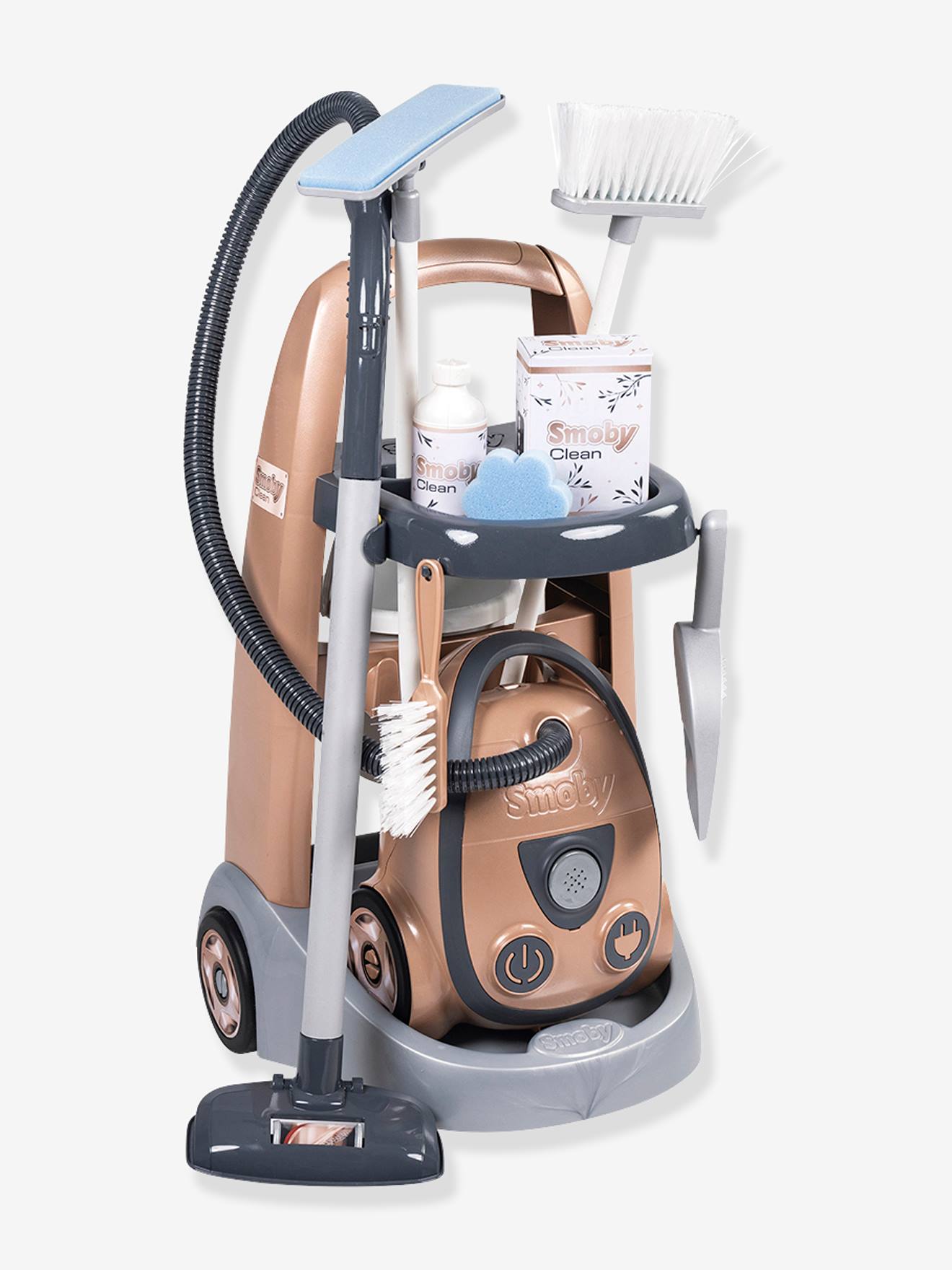 Chariot de ménage + aspirateur rowenta or