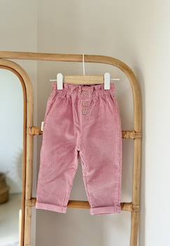 Bébé-Pantalon, jean-Pantalon bébé en velours côtelé céleste