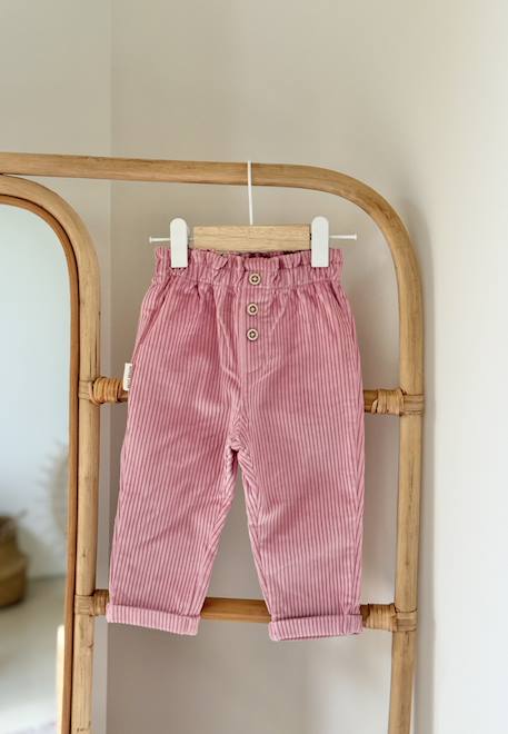 Bébé-Pantalon bébé en velours côtelé céleste