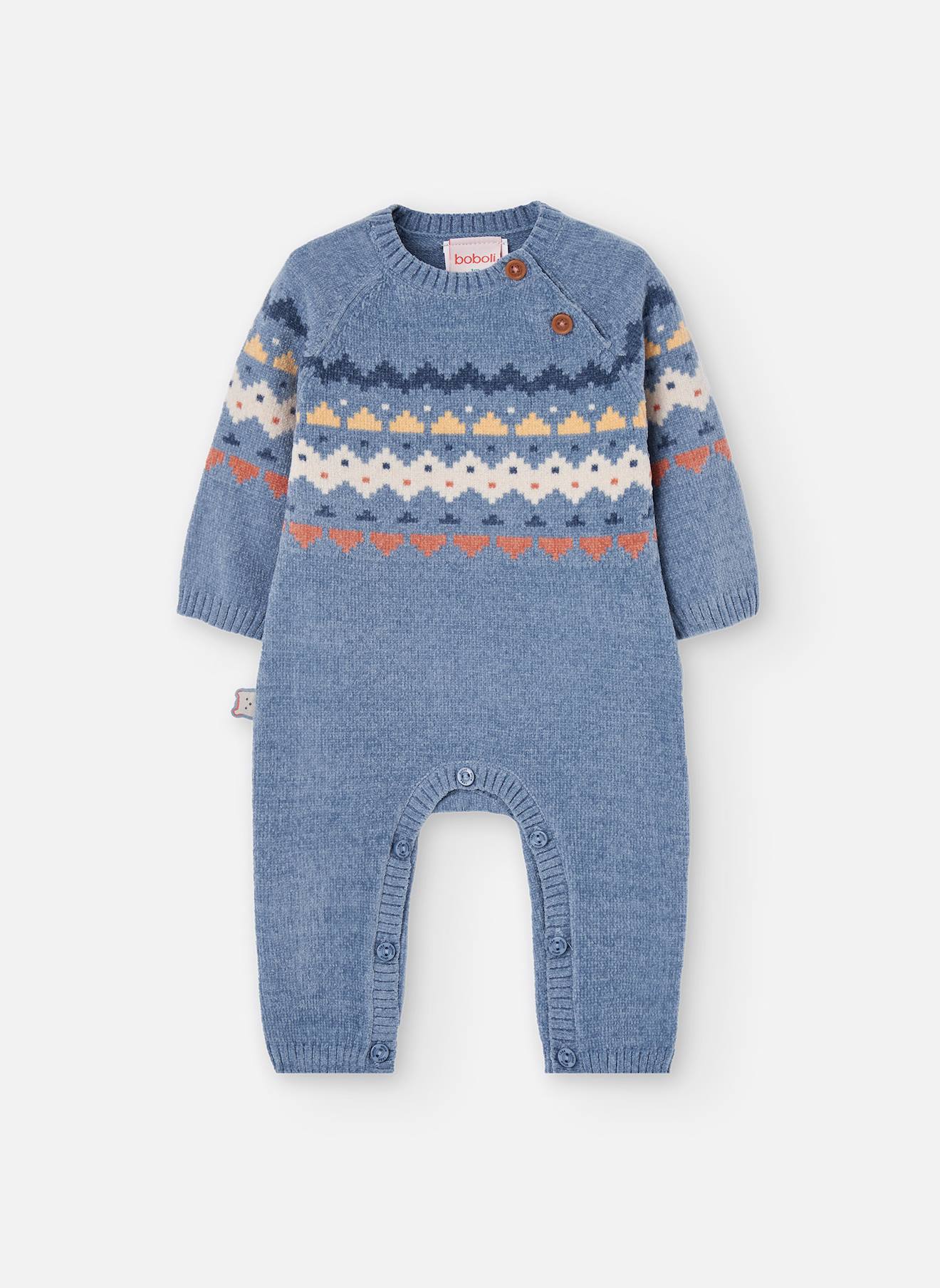 Combinaison En Tricot Pour Bébé Bleu
