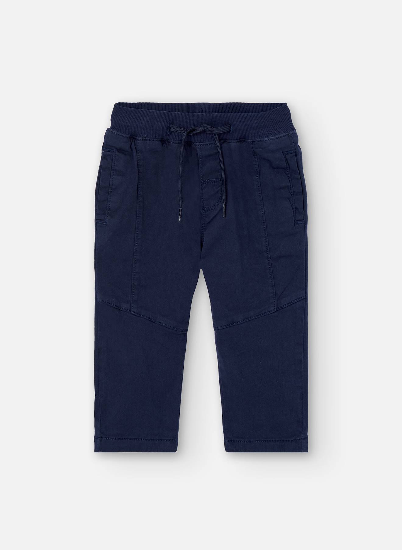 Pantalon Garçon Maille Élastique Bleu