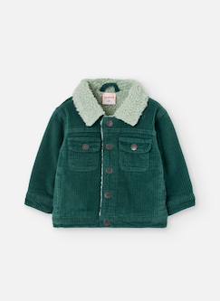 Veste En Jean Bébé Garçon Vertbaudet - Denim 100% Coton, Pressions Devant - Taille 12 Mois (74cm) - Look Rock