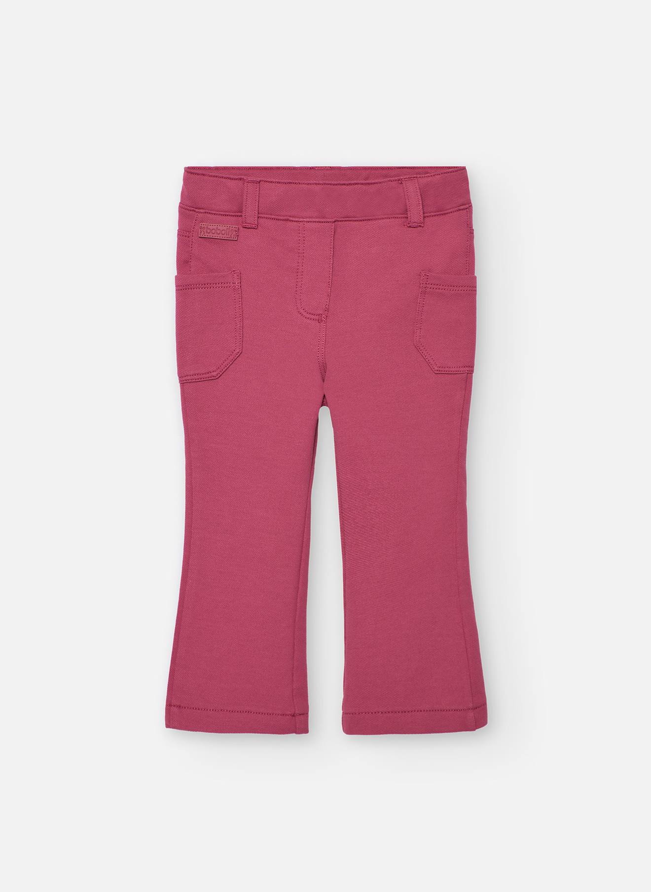 Pantalon Fille En Maille Rouge