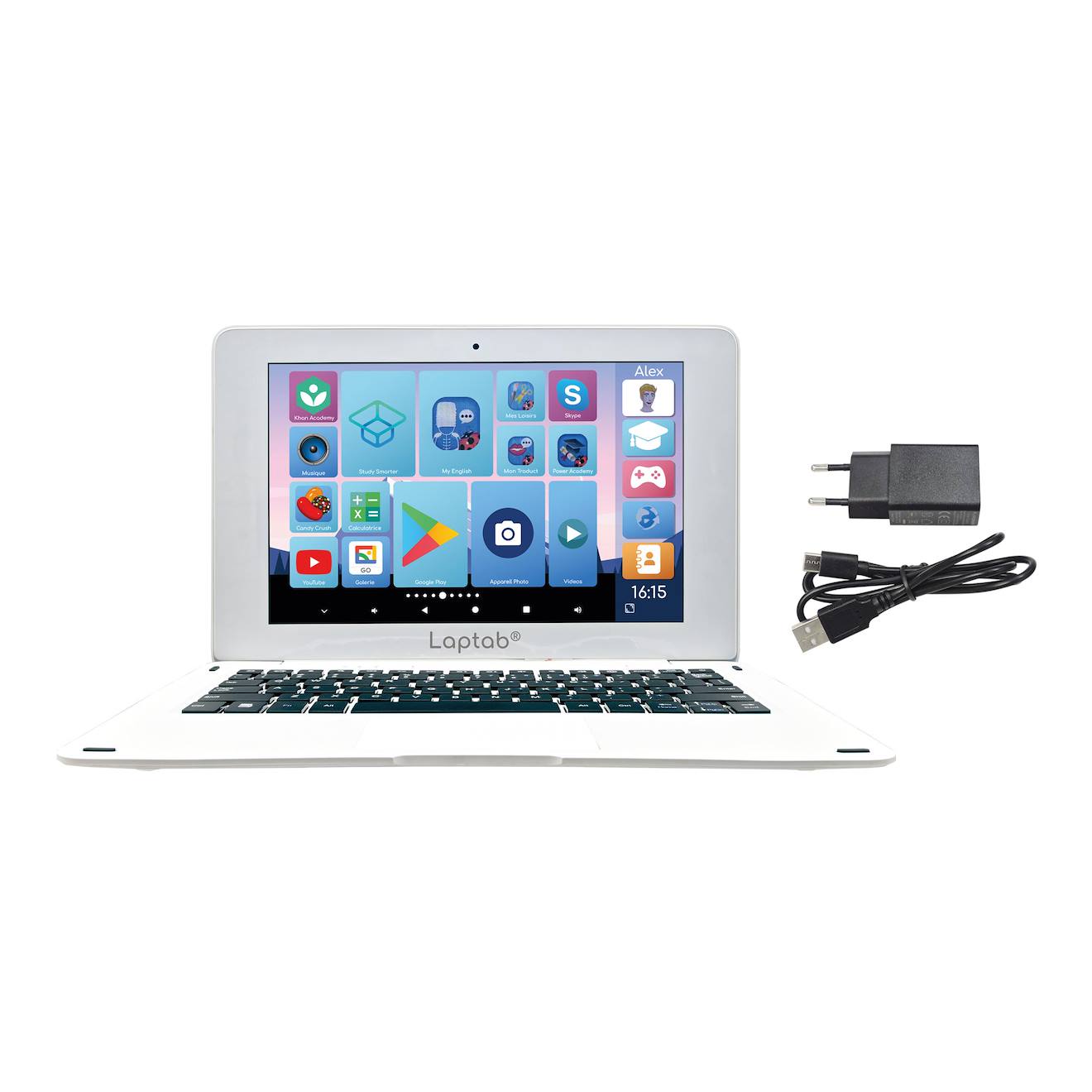 Laptab 11 : Ordinateur Android Tactile Avec Contenu Éducatif Et Contrôle Parental Multicolore