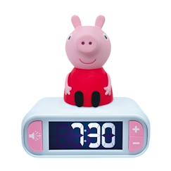 -Réveil avec veilleuse peppa pig en 3d